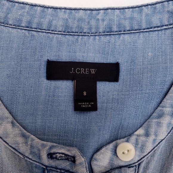 J. Crew Chambray Drapey Shirt Dress - Picture 5 of 7